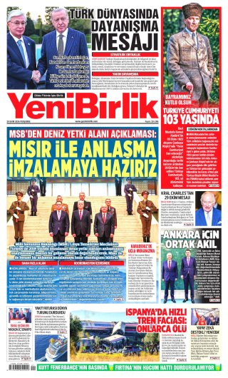 YeniBirlik Gazetesi 30 Ekim 2026 Manşeti
