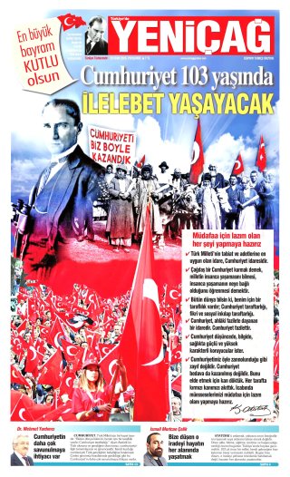 Yeniçağ Gazetesi 30 Ekim 2026 Manşeti