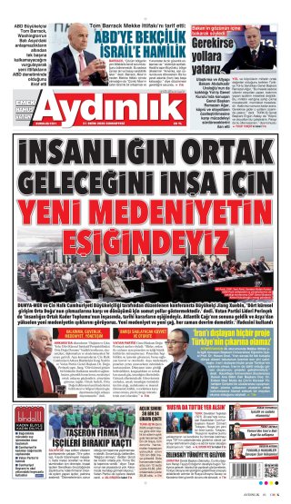 Aydınlık Gazetesi 1 Kasım 2026 Manşeti