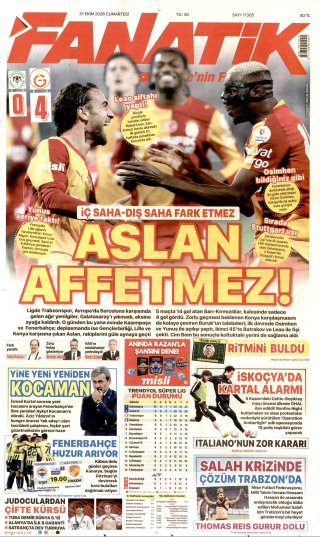 Fanatik Gazetesi 1 Kasım 2026 Manşeti