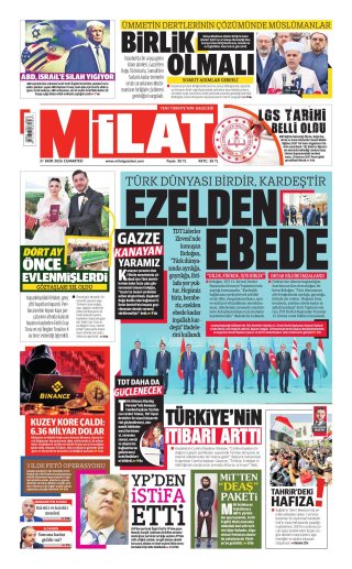 Milat Gazetesi 1 Kasım 2026 Manşeti