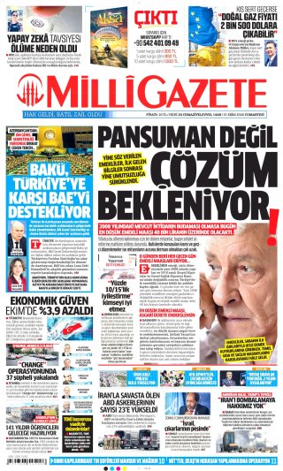 Milli Gazete Gazetesi 1 Kasım 2026 Manşeti