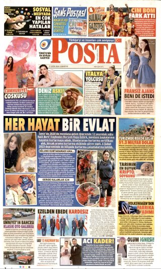 Posta Gazetesi 1 Kasım 2026 Manşeti