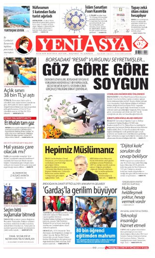 Yeni Asya Gazetesi 1 Kasım 2026 Manşeti